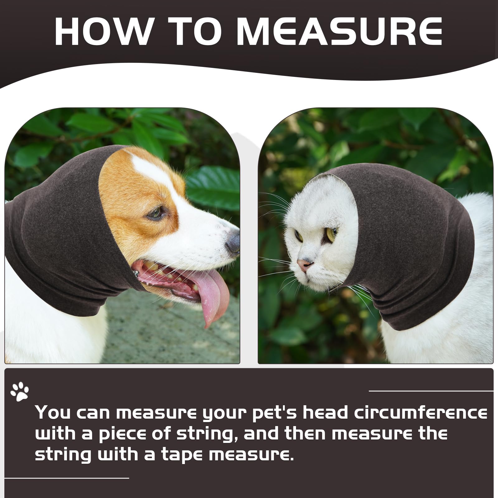 Nanaki Dog Head Cover Quiet Headband, No Shake Ear Wrap Anxiety Relief & Calming Hoodie Dogs, Hood For Doggy, Pet Ear Protector